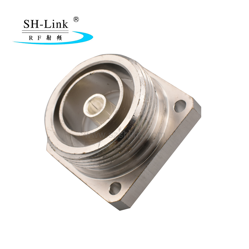 7/16 Din 4 Hole Panel Mount Jack RF coaxial connector with Solder Cup